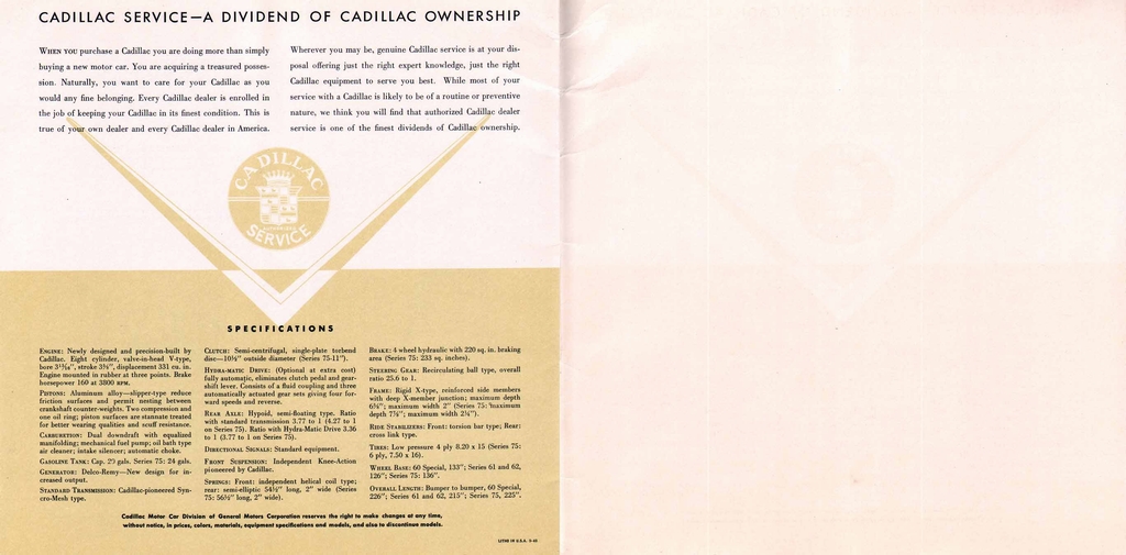 1949 Cadillac Prestige Brochure Page 5